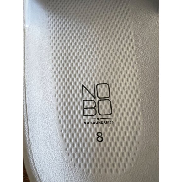 No Boundaries Womens Slide Sandals Size 8 Gray Chunky Open Toe - Picture 4 of 8